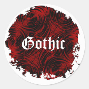 Painted Red Gothic Sticker