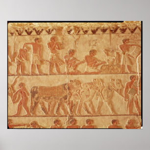 Painted relief depicting poster