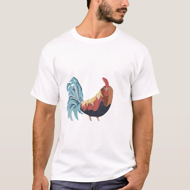 painted rooster T-Shirt (Front)