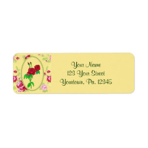 Painted Roses Address Label