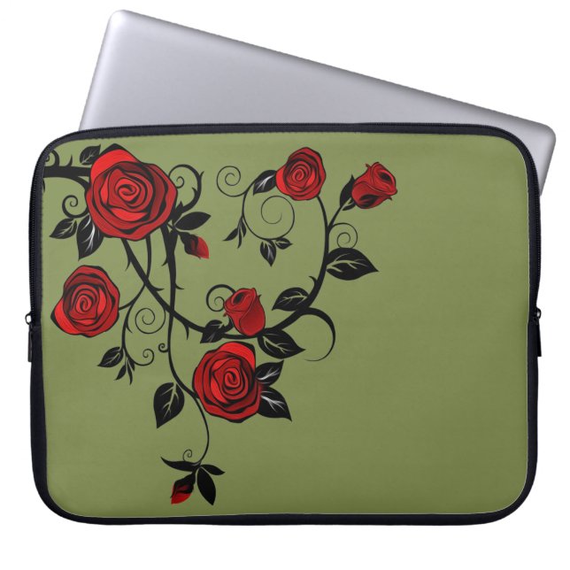 Painted Roses Laptop Sleeve (Front)