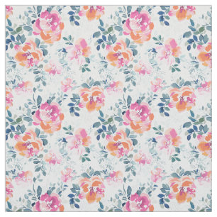 Painted Roses Pattern Fabric