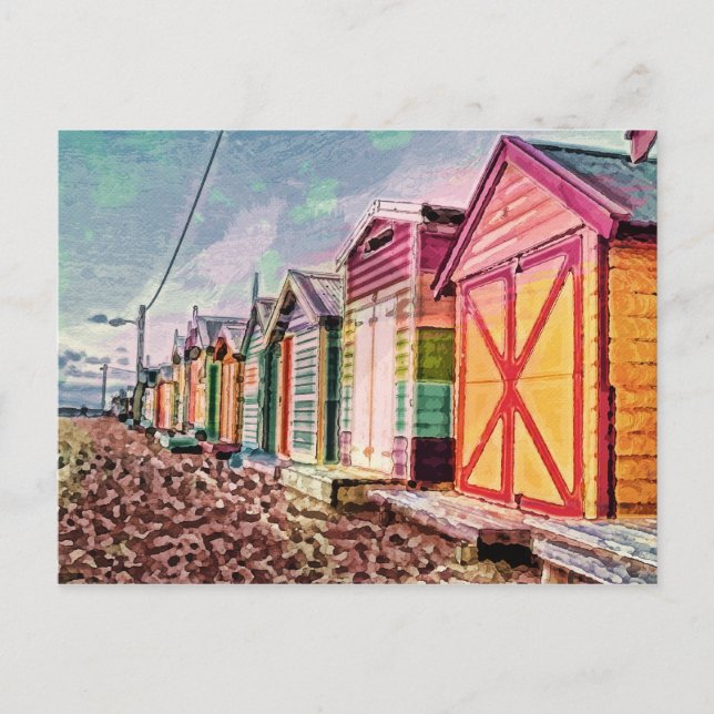 Painted Sea Baths Postcard (Front)