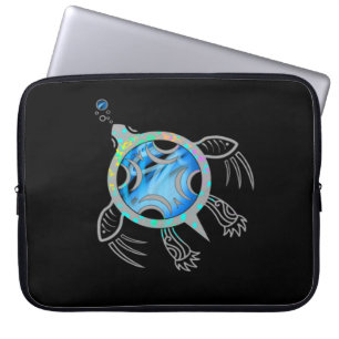 Painted Sea Turtle Laptop Sleeve