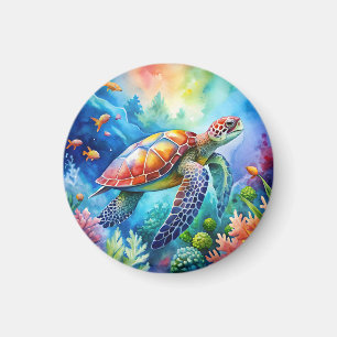 Painted Sea Turtle Magnet