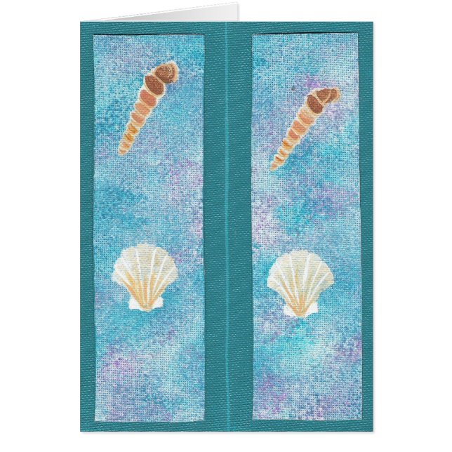 Painted Seashells on Bookmark Cards (Front)