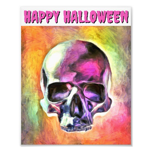 Painted skull. Customised Photo Print (Front)