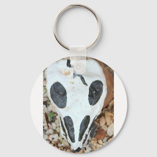 painted skull key ring (Front)