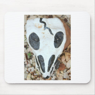 painted skull mouse mat