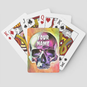 Painted skull. Personalized Playing Cards