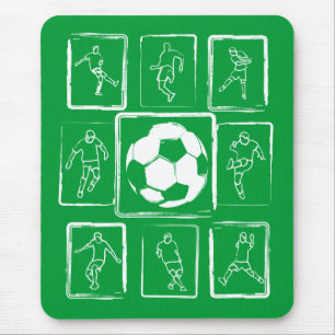 Painted soccer skills motivational mouse mat
