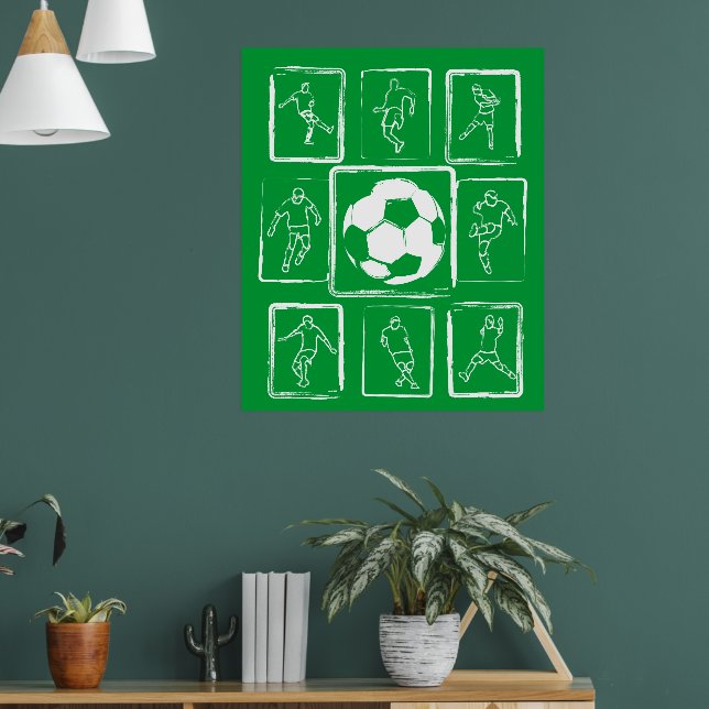 Painted soccer skills motivational poster (Living Room 1)