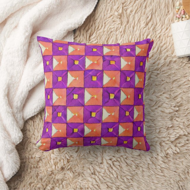Painted squares cushion (Blanket)