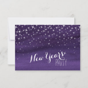 Painted star New Years Party invite