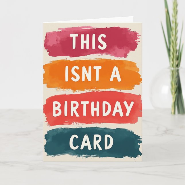 Painted Stripe Birthday Card (Front)