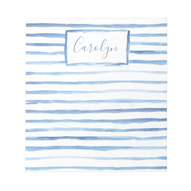 Painted Stripes Customisable Notepad (Front)