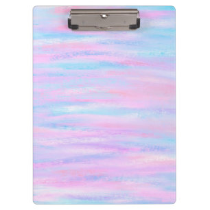 Painted Stripes Turquoise Pink Purple Clipboard
