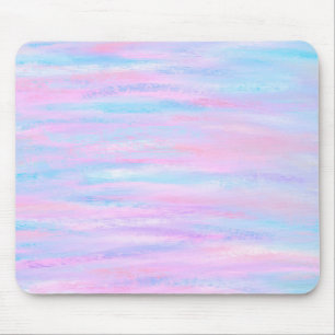 Painted Stripes Turquoise Pink Purple Mouse Mat