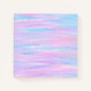 Painted Stripes Turquoise Pink Purple Notebook