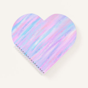Painted Stripes Turquoise Pink Purple Notebook