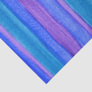Painted Stripes: Violet, Blue, Turquoise Tissue Paper
