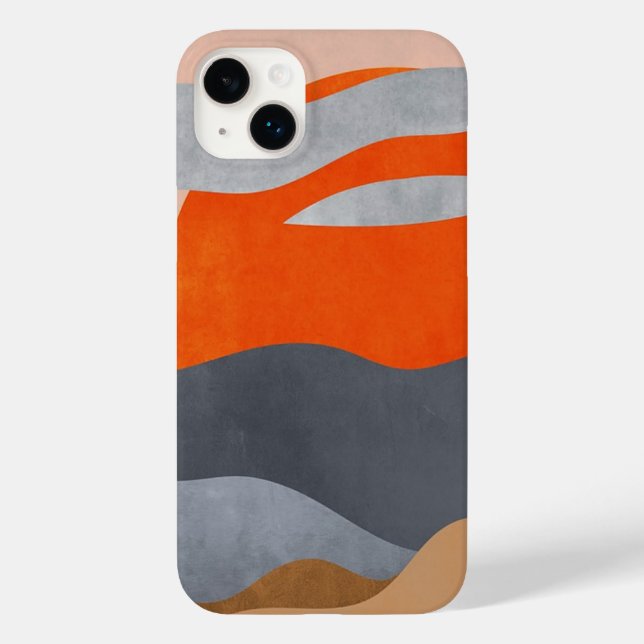 Painted Sun, clouds and water Case-Mate iPhone Case (Back)