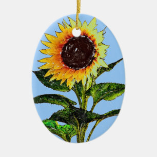 Painted Sunflower Ornament