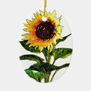 Painted Sunflower Ornament