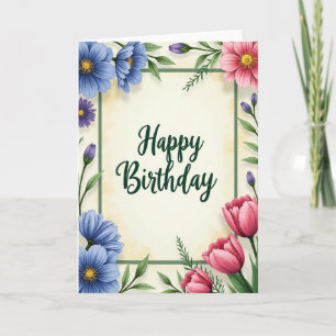 Painted Texture Birthday Card