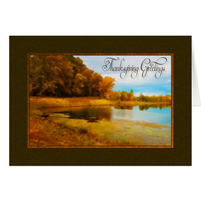 Painted Thanksgiving Greetings (Front Horizontal)