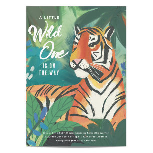 Painted Tiger Baby Shower Invitation