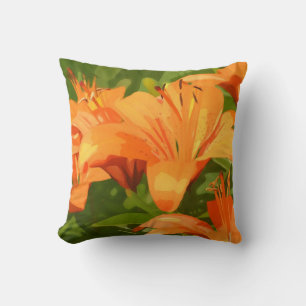 Painted Tiger Lily Garden American Mojo Pillows
