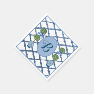 Painted Topiary Chinoiserie Ginger Jars Jar  Napkin