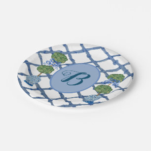 Painted Topiary Chinoiserie Ginger Jars Jar Paper Plate