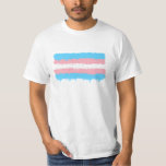 Painted Transgender Flag T-Shirt<br><div class="desc">Transgender pride flag in dripping paint design</div>
