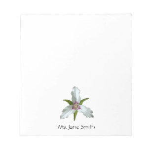 Painted Trillium Spring Wildflower Notepad