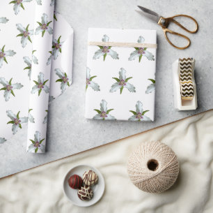 Painted Trillium Spring Wildflower Wrapping Paper