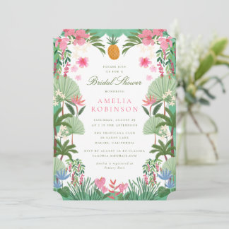 Painted Tropical Bridal Shower Invitation
