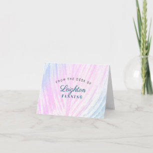 Painted Tropical Leaf Note Card