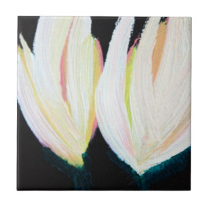 Painted Tulips Ceramic Tile