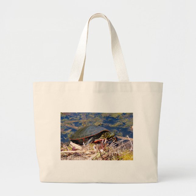 Painted Turtle (Chrysemys picta) 3 Large Tote Bag (Front)