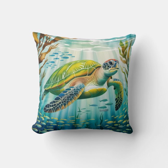 Painted Turtle Cushion (Front)