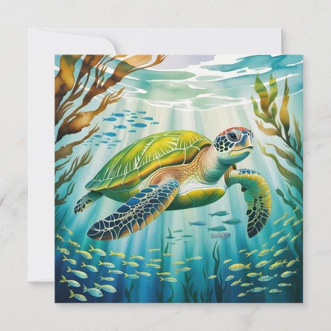Painted Turtle Invitation (Front)