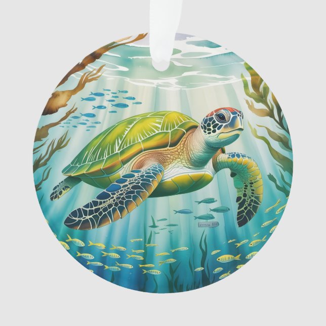 Painted Turtle Ornament (Front)