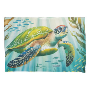Painted Turtle Pillowcase