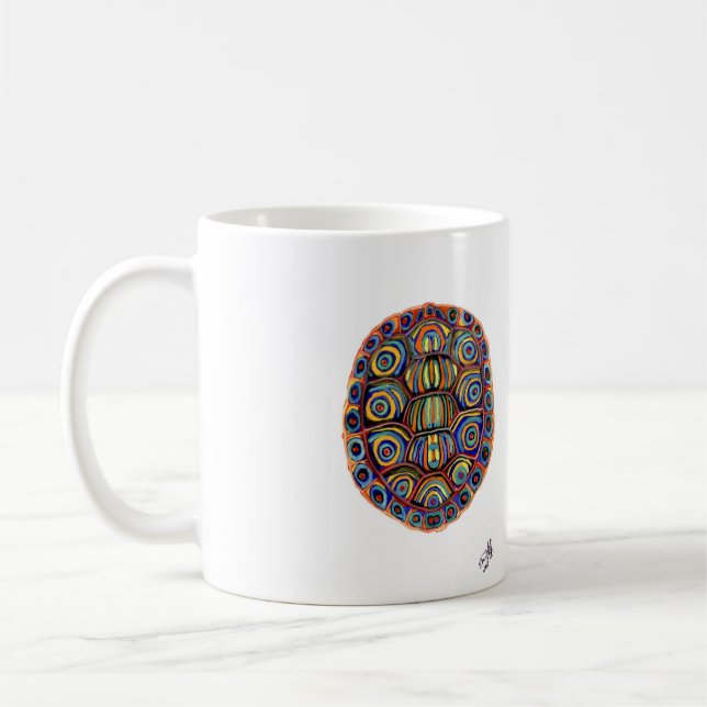 Painted Turtle Shell Mug (Left)