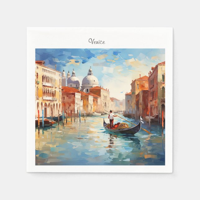 Painted Venice, Italy Napkin (Front)