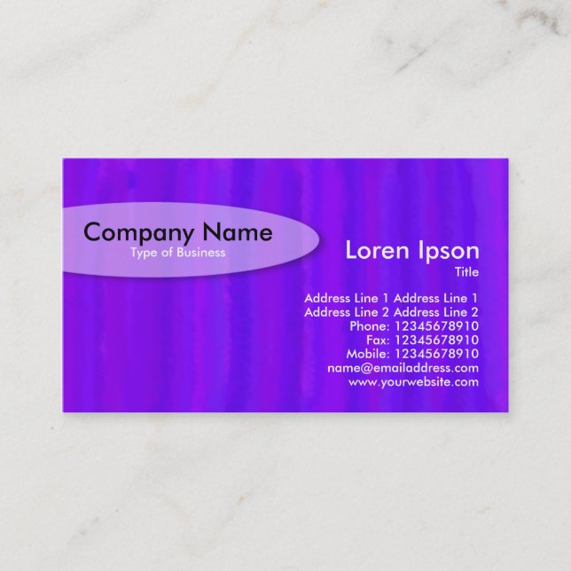 Painted - Violet Blue Business Card (Front)