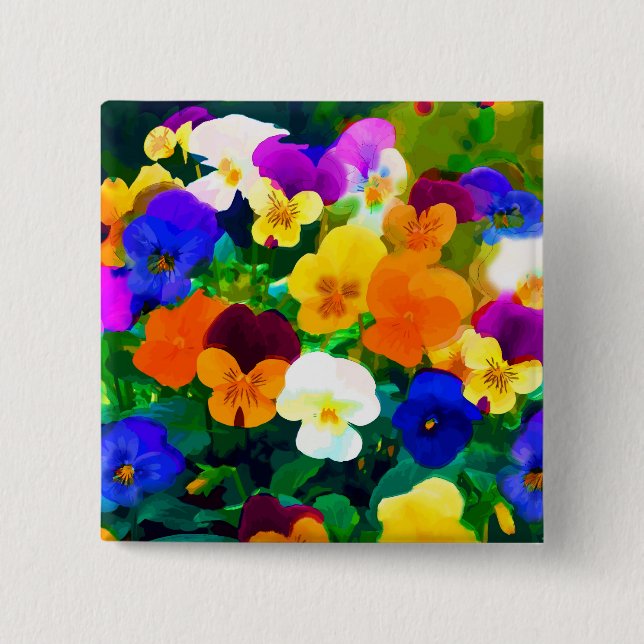 Painted Violets (2012 15 Cm Square Badge (Front)