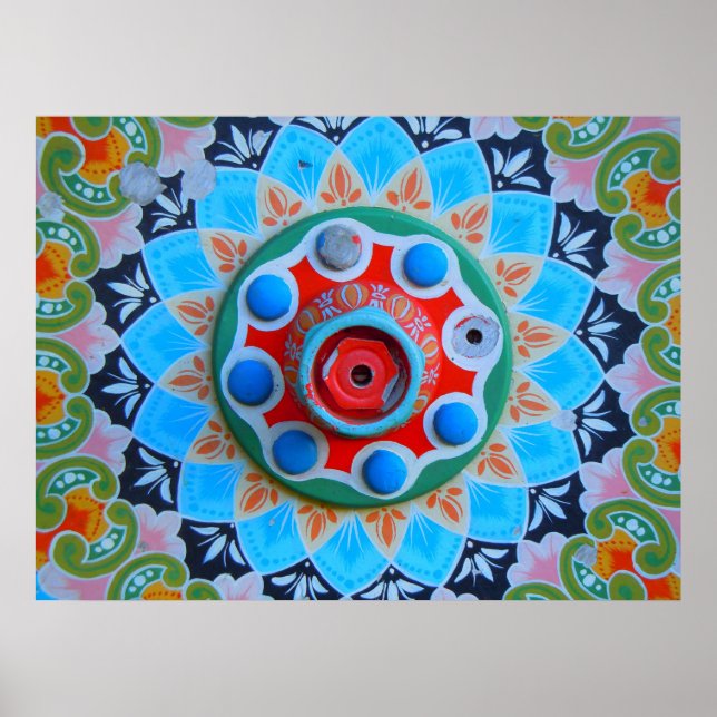 Painted Wagon Wheel Poster (Front)
